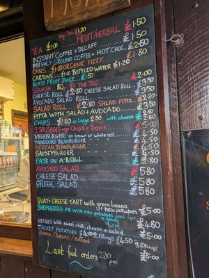 Menu autumn 2025 at Brockhill Cafe Restaurant in Hythe