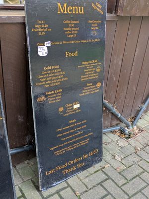 Menu autumn 2025 at Brockhill Cafe Restaurant in Hythe