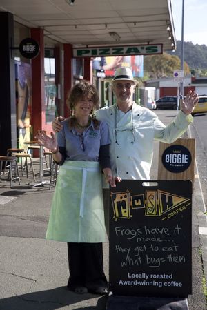 Serving fresh Rush Coffee. Locally roasted. at Frog on the Hop - Food Truck in Whangarei