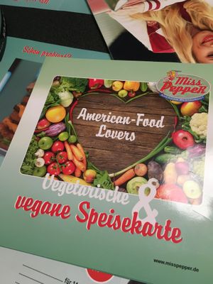 veggie & vegan menu at Miss PeppeR in Frechen