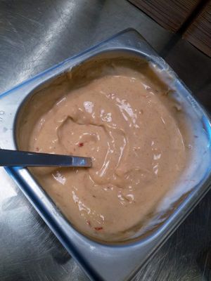 Natuurlijk friet huisgemaakte drentse mayo (vegan) at Natuurlijk Friet in Assen