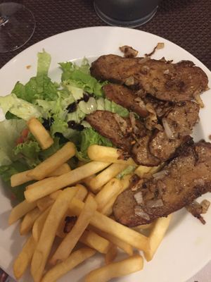 Seitan steak plate (vegan). at Villa 6 in Sintra