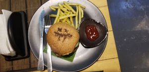 Vegan hamburger at ELPI Vegan Resto in General Santos