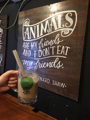 Latte milk tea at ELPI Vegan Resto in General Santos