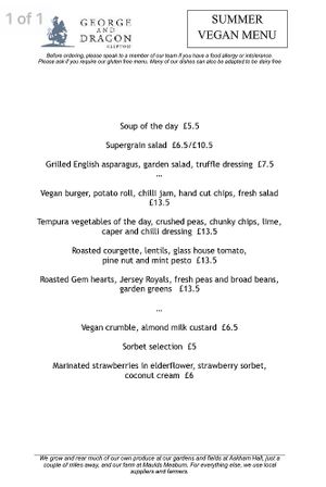 Full vegan menu. Lovely helpful staff. Crumble is a must!  at George and Dragon in Penrith