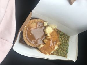 Mushroom pie and mash. £6  at Petit Poirot's Vegan Comfort Food in Bridgend