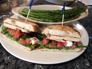 'Chickun' Bruschetta Sandwich!! at Ethos Vegan Kitchen in Winter Park