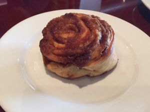 cinnamon bun.  at Ethos Vegan Kitchen in Winter Park