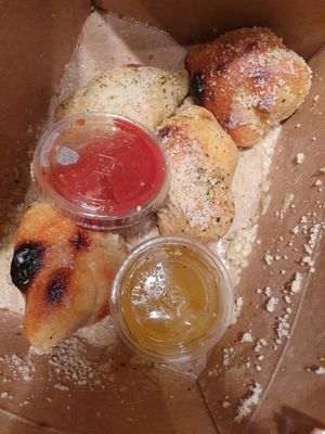 Garlic knots at Ethos Vegan Kitchen in Winter Park