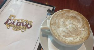 hazelnut latte with soy whip at Ethos Vegan Kitchen in Winter Park