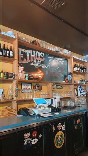 bar seating at Ethos Vegan Kitchen in Winter Park