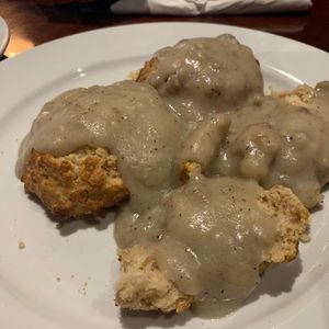 Biscuits and gravy at Ethos Vegan Kitchen in Winter Park
