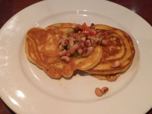 hoe cakes at Ethos Vegan Kitchen in Winter Park