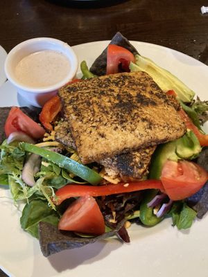 Salad with Tempeh instead of chick’n   at Ethos Vegan Kitchen in Winter Park