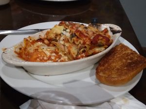 Lasagna and breas at Ethos Vegan Kitchen in Winter Park