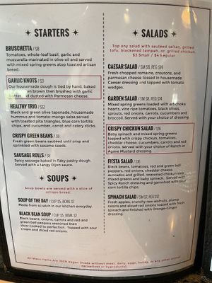 Starters, soups & salads  at Ethos Vegan Kitchen in Winter Park