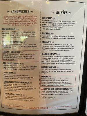 Sandwiches and entrees  at Ethos Vegan Kitchen in Winter Park