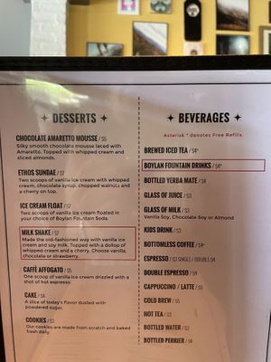 Desserts and beverages   at Ethos Vegan Kitchen in Winter Park