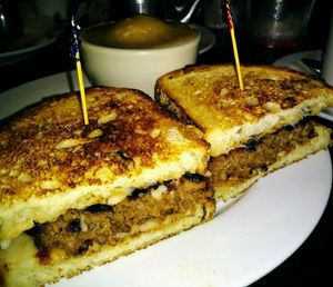 Monday Special of The Meatless sandwich with grilled onions & cheese. 🍴2023 at Ethos Vegan Kitchen in Winter Park