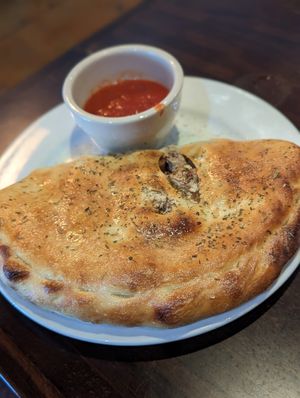 Calzone at Ethos Vegan Kitchen in Winter Park