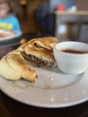 Calzone with marinara   at Ethos Vegan Kitchen in Winter Park