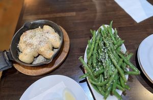 Garlic knots and crispy green beans  at Ethos Vegan Kitchen in Winter Park
