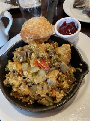 Tofu skillet off their brunch/breakfast menuu  at Ethos Vegan Kitchen in Winter Park