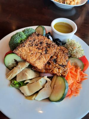 Salad with Tempeh at Ethos Vegan Kitchen in Winter Park