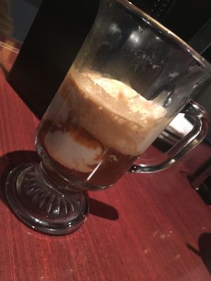 Dessert espresso with vanilla ice cream at Ethos Vegan Kitchen in Winter Park