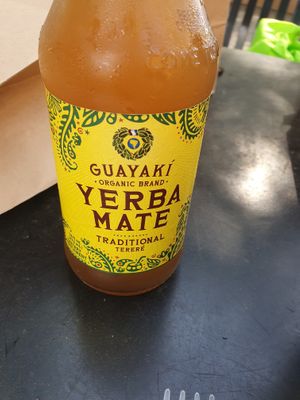 Amazing cold yerba mate tea-- so refreshing!  at Ethos Vegan Kitchen in Winter Park