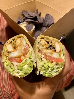 Buffalo wrap at Ethos Vegan Kitchen in Winter Park