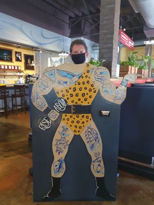 Dad at Ethos Vegan Kitchen in Winter Park