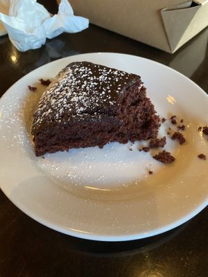 Chocolate cake at Ethos Vegan Kitchen in Winter Park