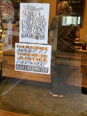 By the door at Ethos Vegan Kitchen in Winter Park