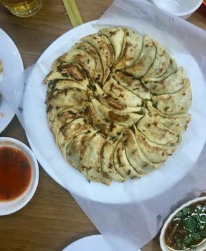 Homemade veggie dumplings at Mogok Daw Shan Noodle in Mandalay
