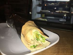 Vegan No Lamb Wrap #Veganuary at Gypsy Queen in Asheville