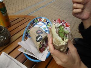 Falafel wrap at FLFL in Groningen