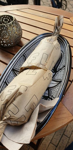 Falafel sandwich at FLFL in Groningen