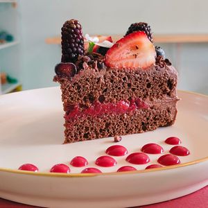 Sugar and gluten free Chocolate Cake at Zatua Miski in Cuenca