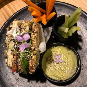 Loooved the sandwich n1 and the homemade cheese is top. Very nice hummus too at Zatua Miski in Cuenca