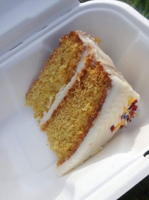 Take away lemon sponge cake at 269 Vegan in Perth