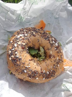Take away Edamame bagel at 269 Vegan in Perth