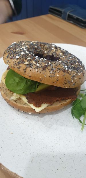Tasty Reuben Bagel at 269 Vegan in Perth