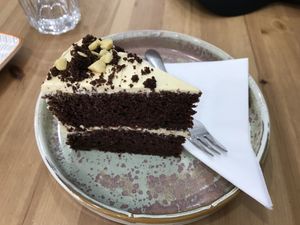 Salted chocolate cake  at 269 Vegan in Perth