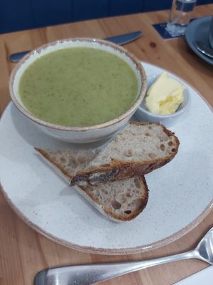 Broccoli soup at 269 Vegan in Perth