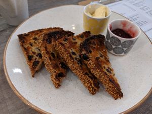 Fruit and sesame seed cake at 269 Vegan in Perth