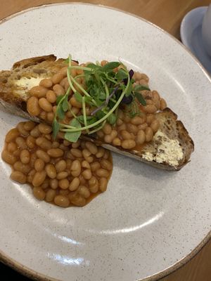 Beans on sourdough  at 269 Vegan in Perth