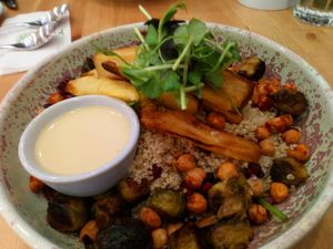 Tasty and huge quinoa salad aka soul bowl at 269 Vegan in Perth