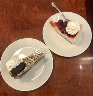 Oreo and Cherry cheesecakes at Vegan Danish Bakery in Toronto