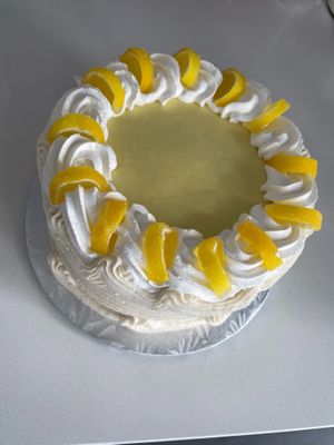 lemon chiffon cake at Vegan Danish Bakery in Toronto
